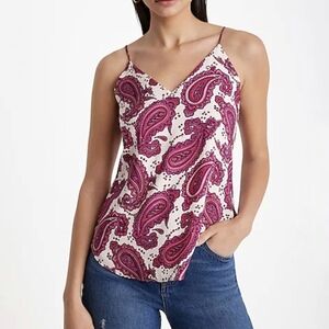 NWT Express Paisley V-Neck Downtown Cami, Size XS
